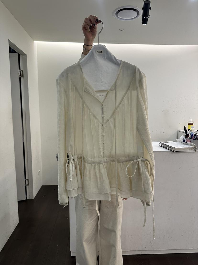 YOUR-P韓國東大門代購女裝新款26春夏人氣熱賣襯衫蕾絲衫YOUR-P襯衫/蕾絲衫