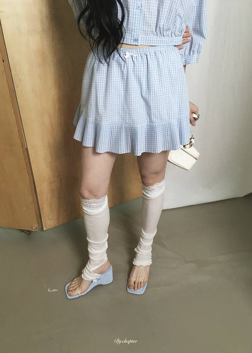 BY CHAPTER韓國代購女士新款休閑人氣職業時尚推薦短裙褶裙BY Chapter短裙