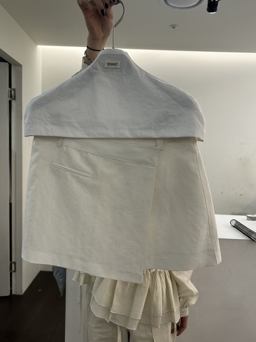 YOUR-P韓國直郵女士新品職業推薦熱賣休閑人氣短裙披肩亞麻YOUR-P短裙