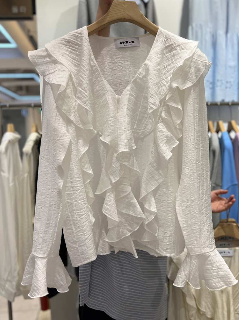 OLA韓國東大門代購女士新品休閑26春夏熱賣人氣襯衫蕾絲衫mellor/OLA襯衫/蕾絲衫