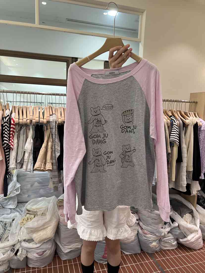 BE&amp;BE韓國東大門代購女士新款26春夏時尚推薦長袖T恤BE&be長袖T恤