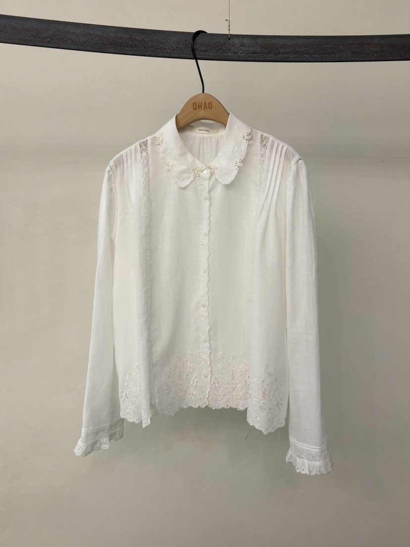OHAO韓國東大門代購女士新款職業休閑人氣推薦襯衫蕾絲衫OHAO/HA MONG襯衫/蕾絲衫