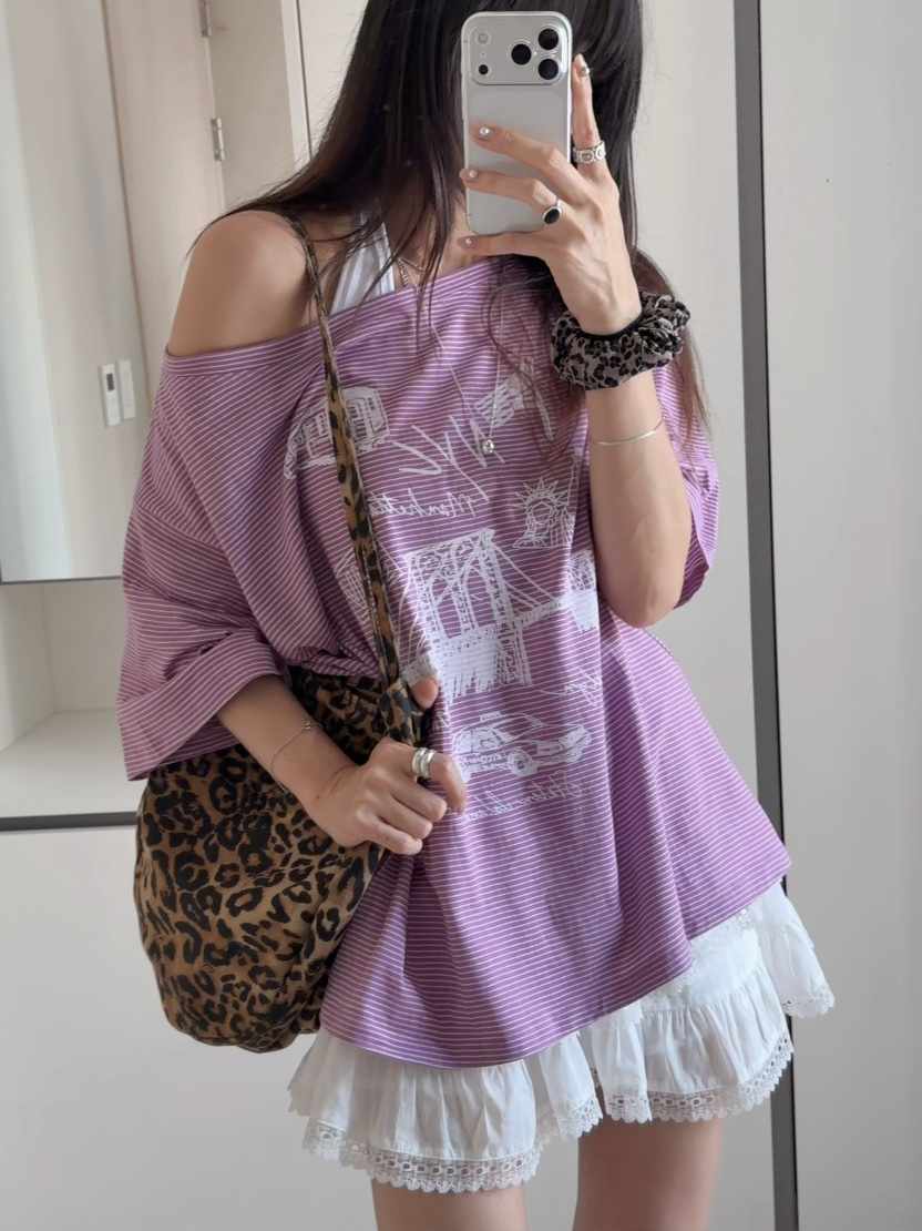 MORAN/MOSCO/SUGAR CASE韓國代購女士新品推薦T恤不含吊帶露肩MORAN/MOSCO/SUGAR CASET恤