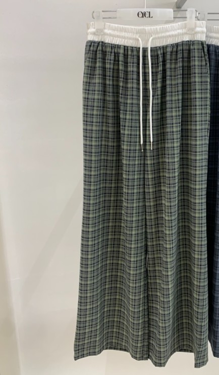 EYEL韓國代購女裝新品推薦職業休閑26春夏熱賣休閑褲格紋EYEL休閑褲