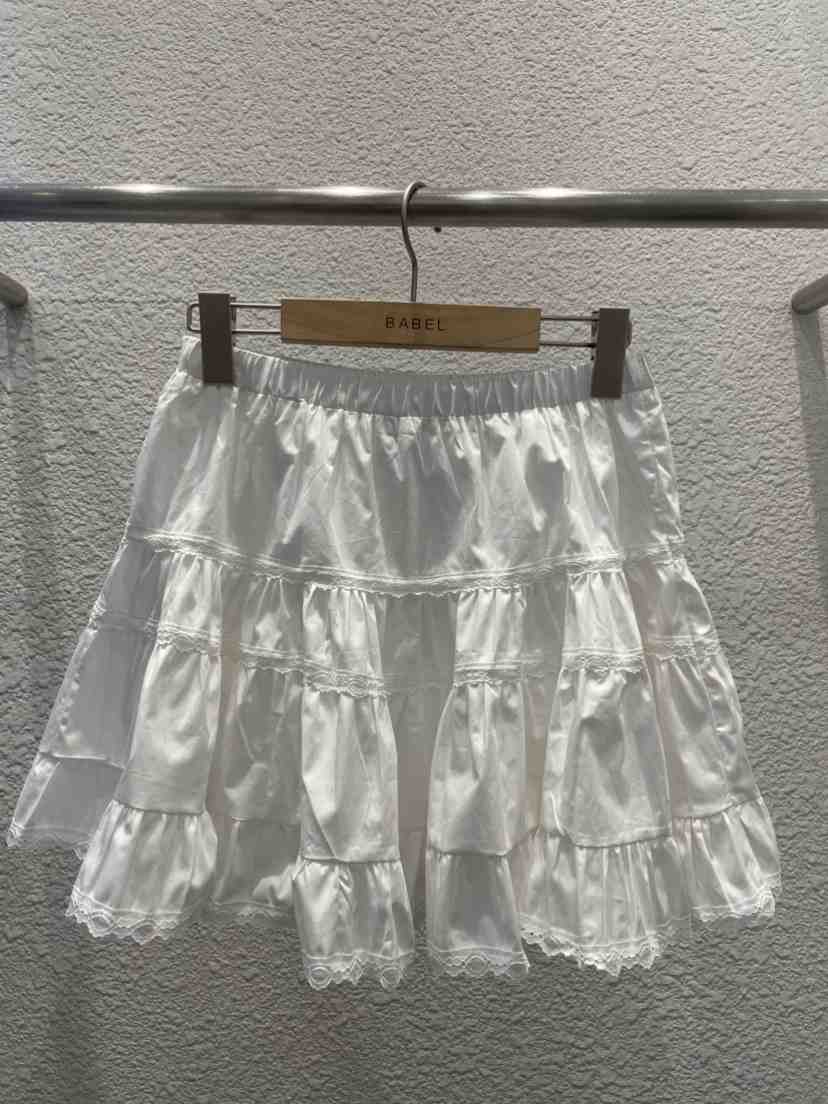 BABEL韓國直郵女士新品人氣推薦職業熱賣26春夏短裙蕾絲花BABEL短裙