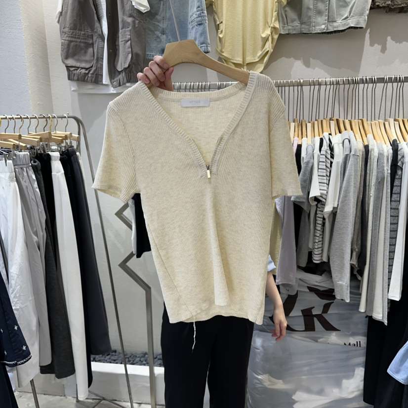 HIPTIQUE韓國直郵實拍女裝新品休閑人氣職業熱賣26春夏T恤毛絨HIPTIQUET恤