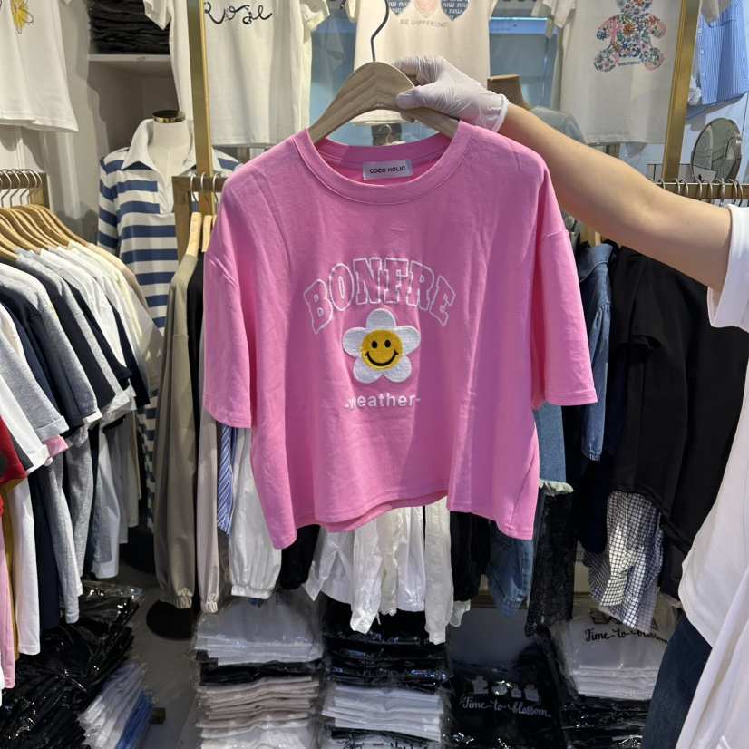 COCO HOLIC韓國代購女裝新款人氣26春夏職業推薦休閑T恤COCO HOLICT恤