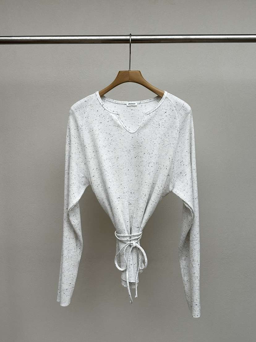 EFFERVESCENT韓國東大門直郵女裝新品休閑26春夏針織衫含腰繩evc/effervescent針織衫