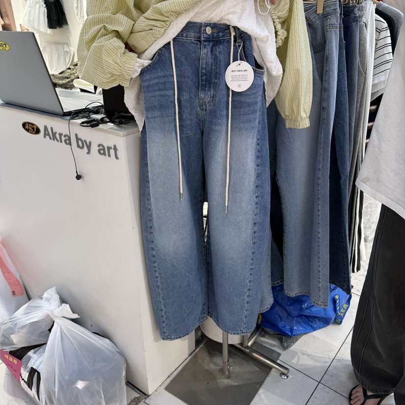 AKRA BY ART韓國直郵實拍女裝新款26春夏人氣牛仔褲腰帶AKRA BY ART牛仔褲