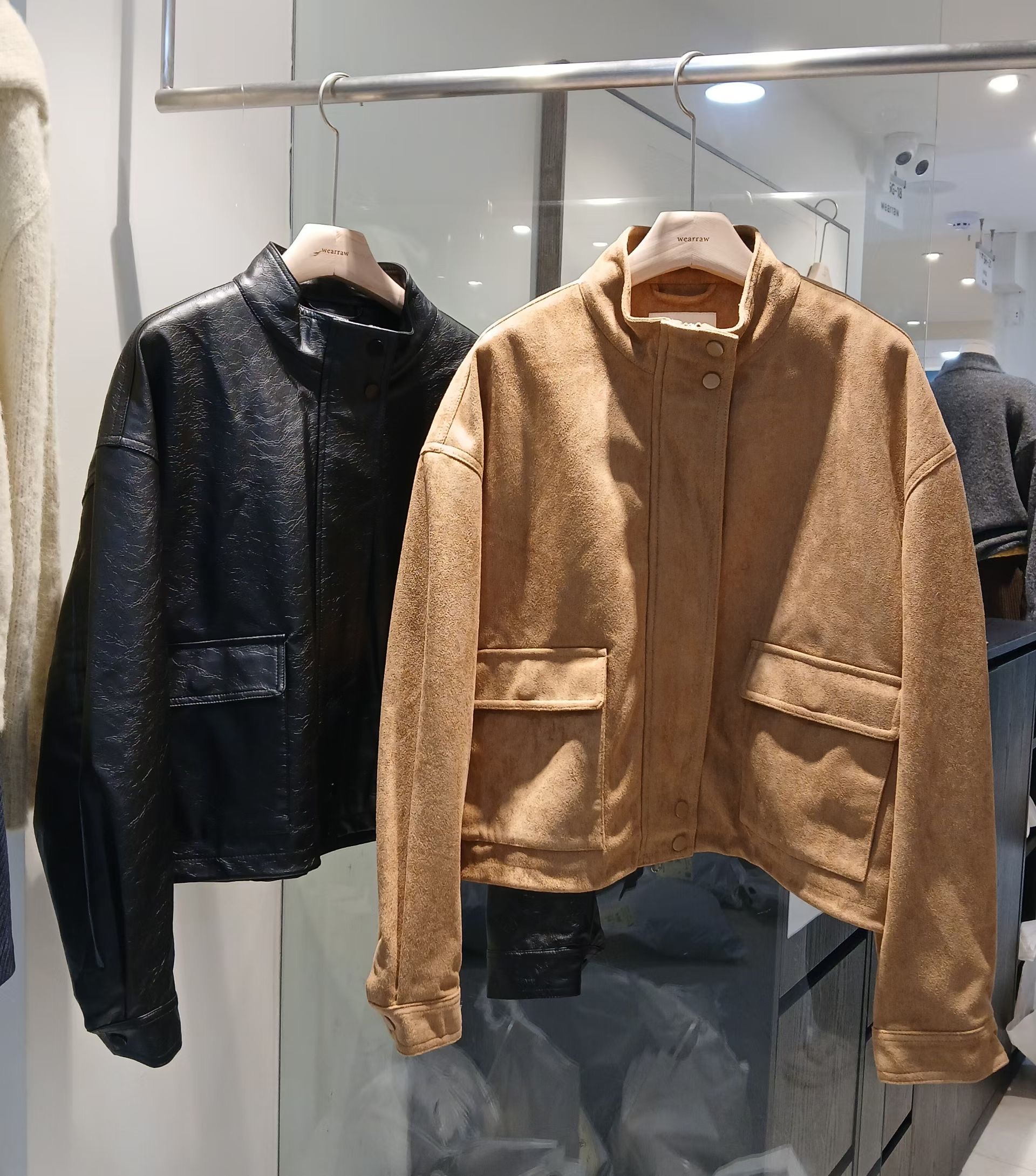 WEARRAW/WELL ROW韓國直郵實拍女裝新款推薦熱賣夾克高領WEARRAW/WELL ROW夾克