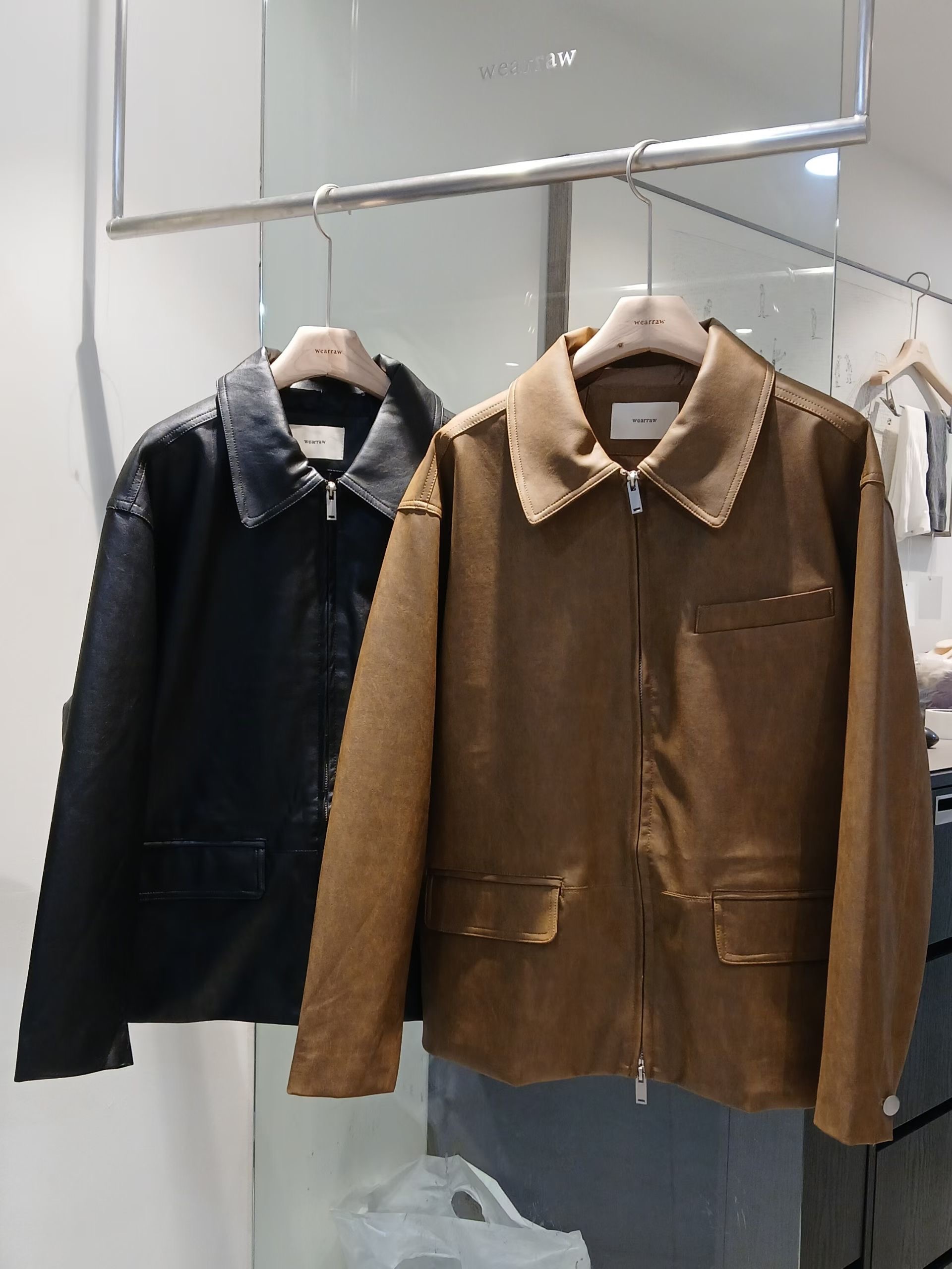 WEARRAW/WELL ROW韓國直郵女士新品職業推薦休閑夾克皮革WEARRAW/WELL ROW夾克