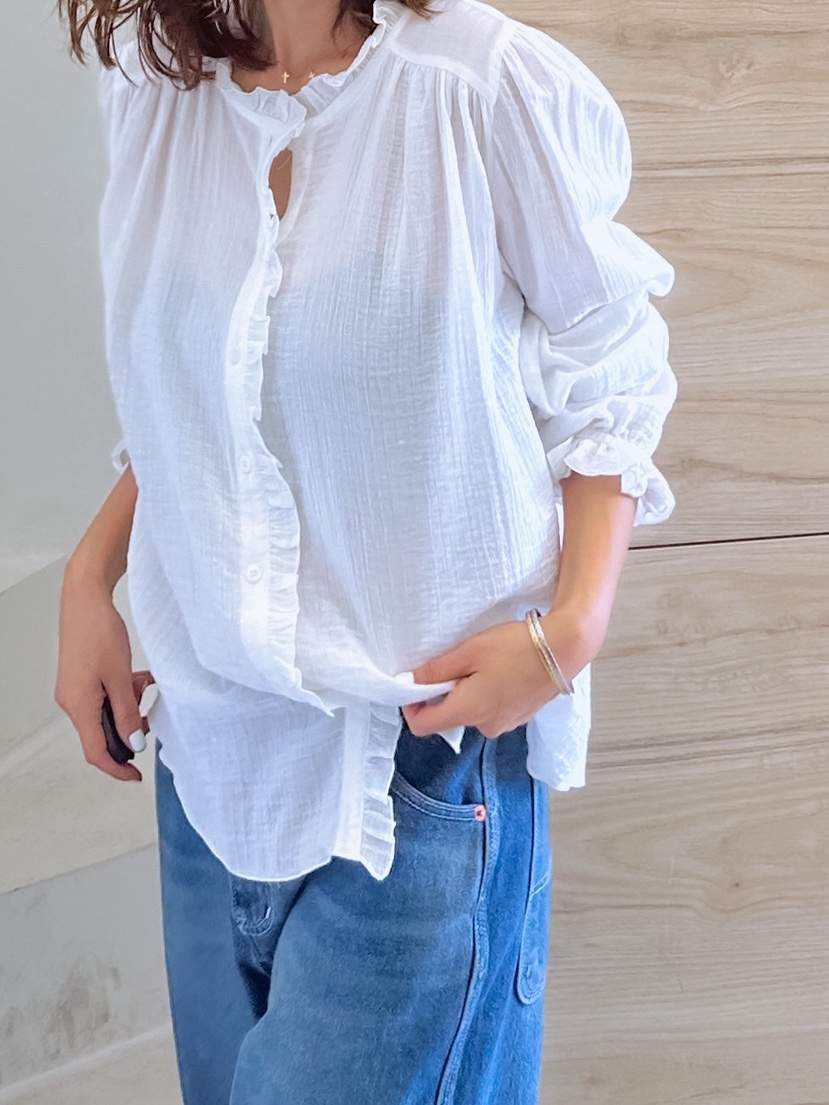 PARIS MATCH韓國直郵女士新款真品人氣26春夏襯衫蕾絲衫PARIS MATCH襯衫/蕾絲衫