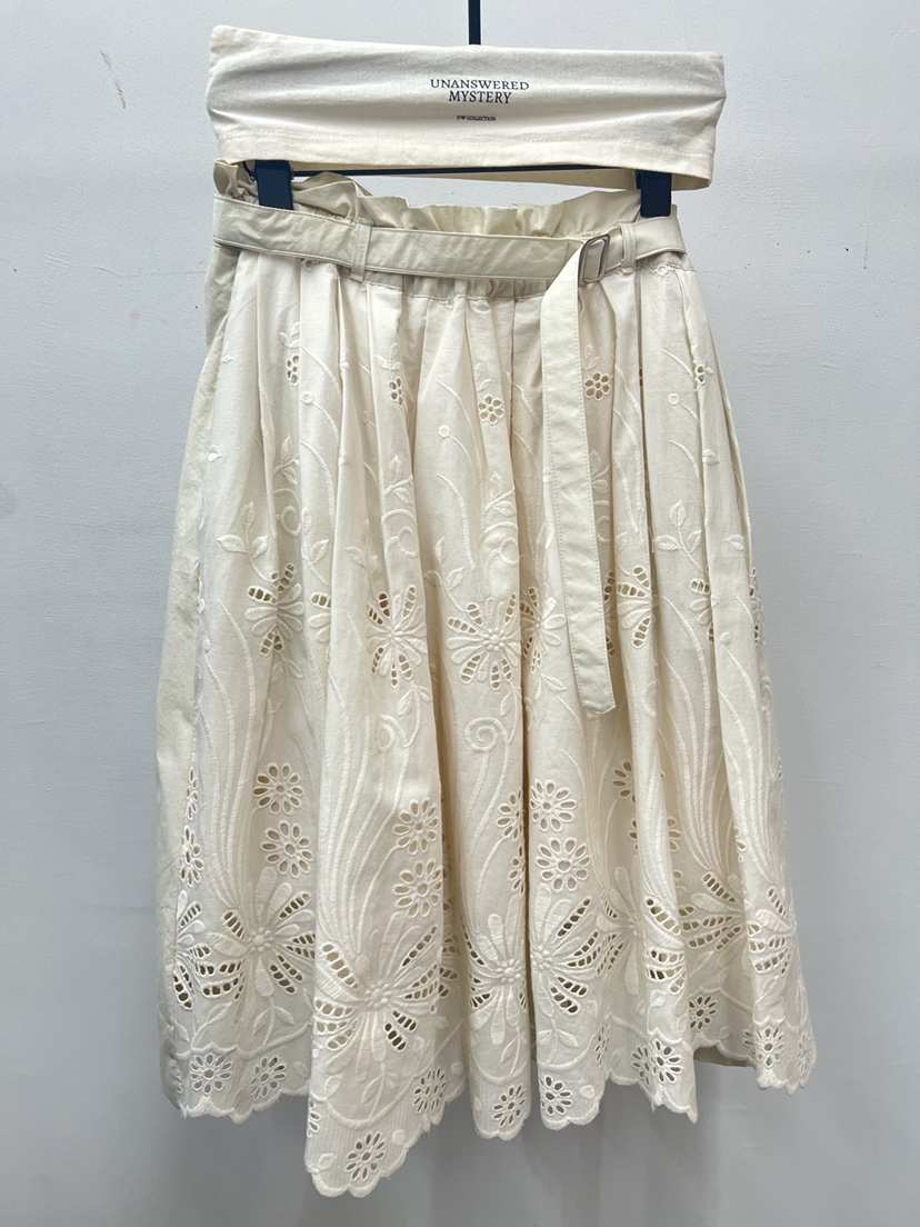 UNANSWERED-MYSTERY/FIFO韓國直郵女裝新品時尚半身裙中短裙含腰帶UNANSWERED-MYSTERY/FIFO半身裙/中短裙