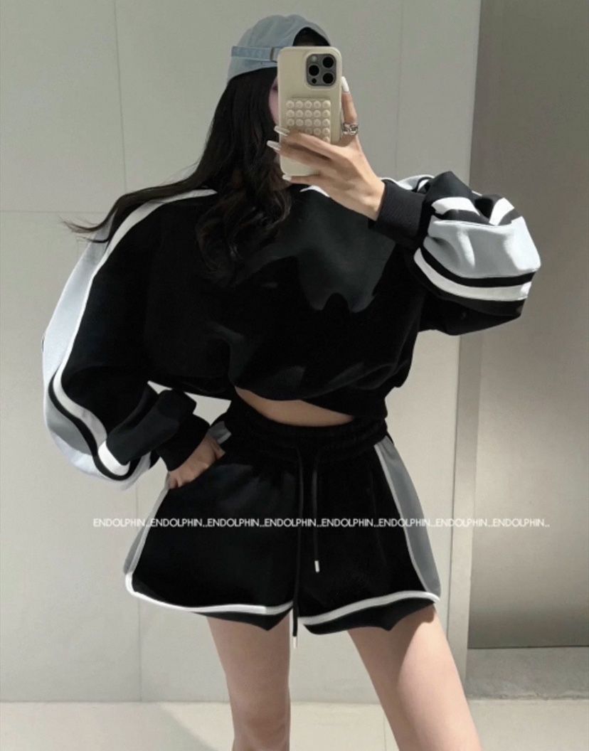 ENDOLPHIN韓國直郵實拍女裝新款休閑推薦職業套裝拉鏈套裝ENDOLPHIN套裝