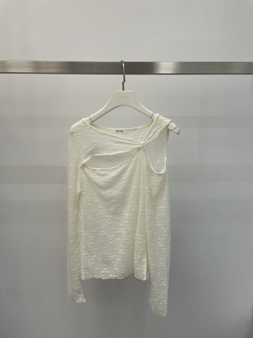 BETTER韓國直郵女裝新品休閑時尚人氣推薦熱賣長袖T恤開衩BETTER長袖T恤