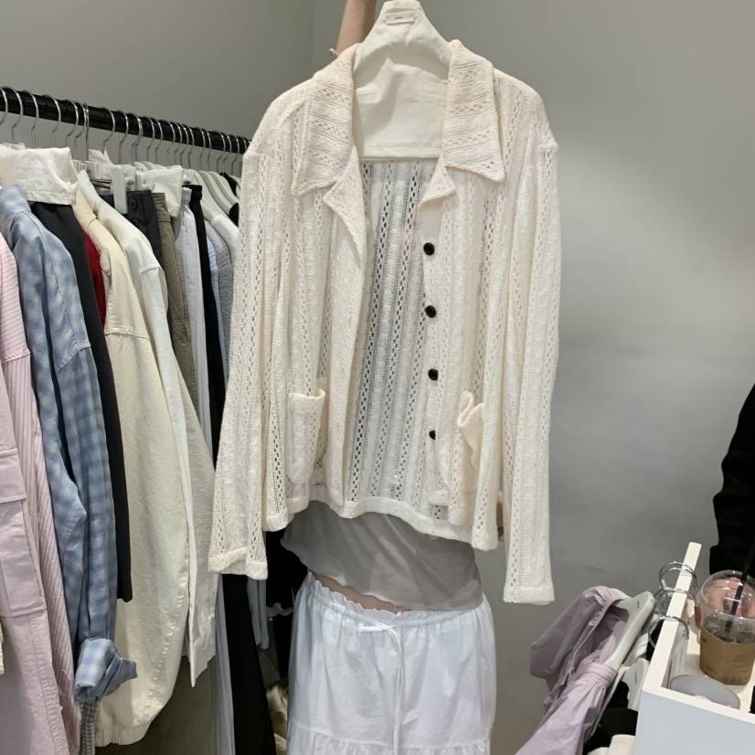 JINSIM韓國東大門代購女裝新款時尚熱賣襯衫蕾絲衫蕾絲開衫JINSIM襯衫/蕾絲衫