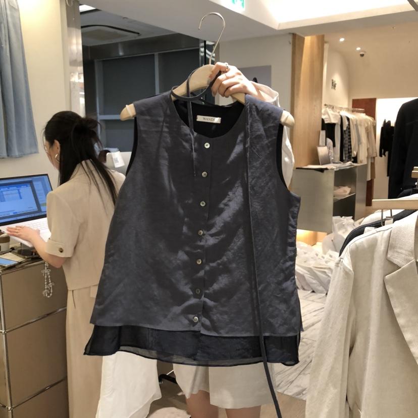 W AND J韓國東大門直郵女裝新款人氣休閑推薦熱賣時尚馬甲W AND J馬甲