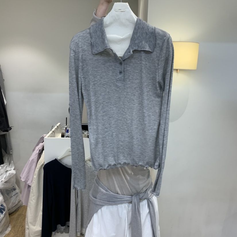 JINSIM韓國代購女裝新品26春夏推薦時尚職業長袖T恤蘇格蘭JINSIM長袖T恤