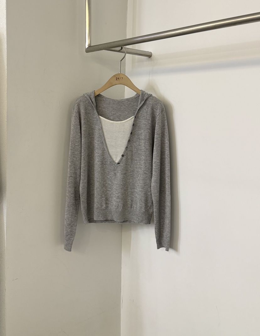 TWENTY FOUR SEVEN24-7韓國直郵女裝新品熱賣針織衫假兩件TEWNTY FOUR SEVEN24-7針織衫