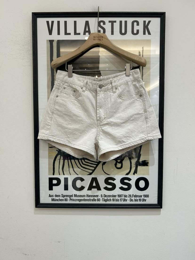 SUNDER MARKET韓國代購女士新款人氣時尚休閑熱賣短褲腰帶SUNDER MARKET短褲