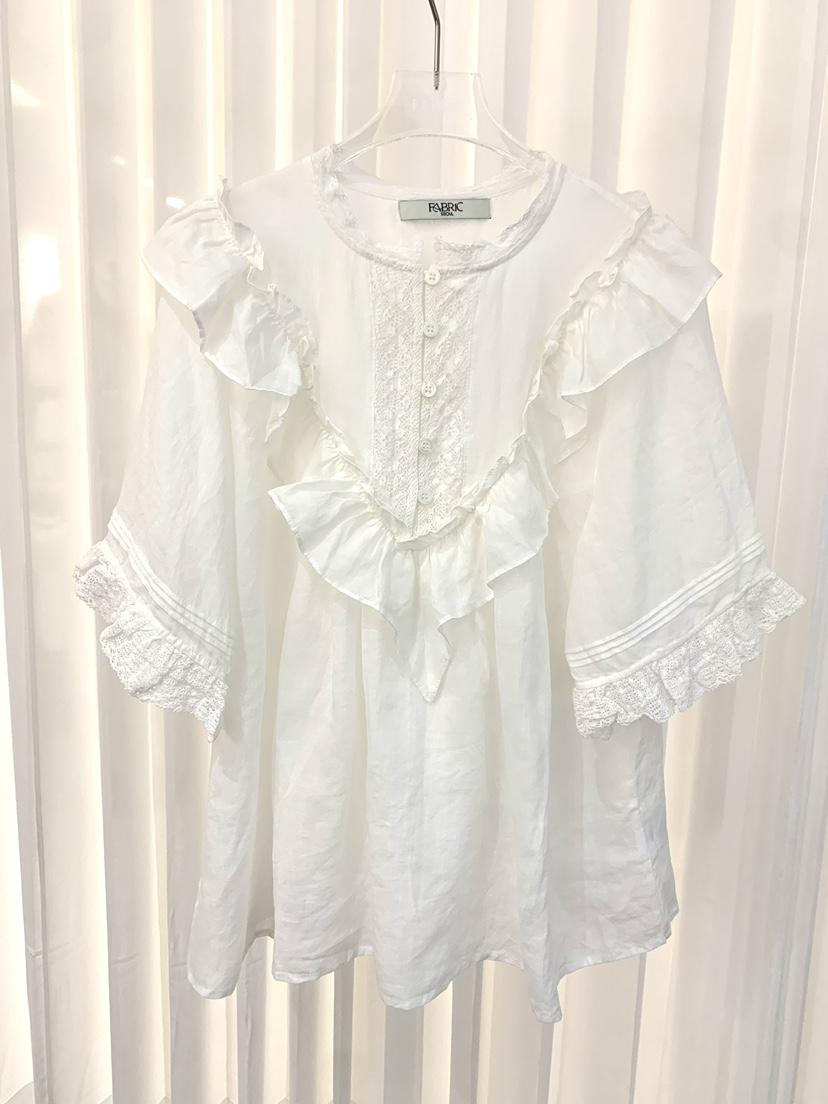 FABRIC韓國直郵實拍女裝新品時尚26春夏人氣襯衫蕾絲衫蕾絲FABRIC襯衫/蕾絲衫
