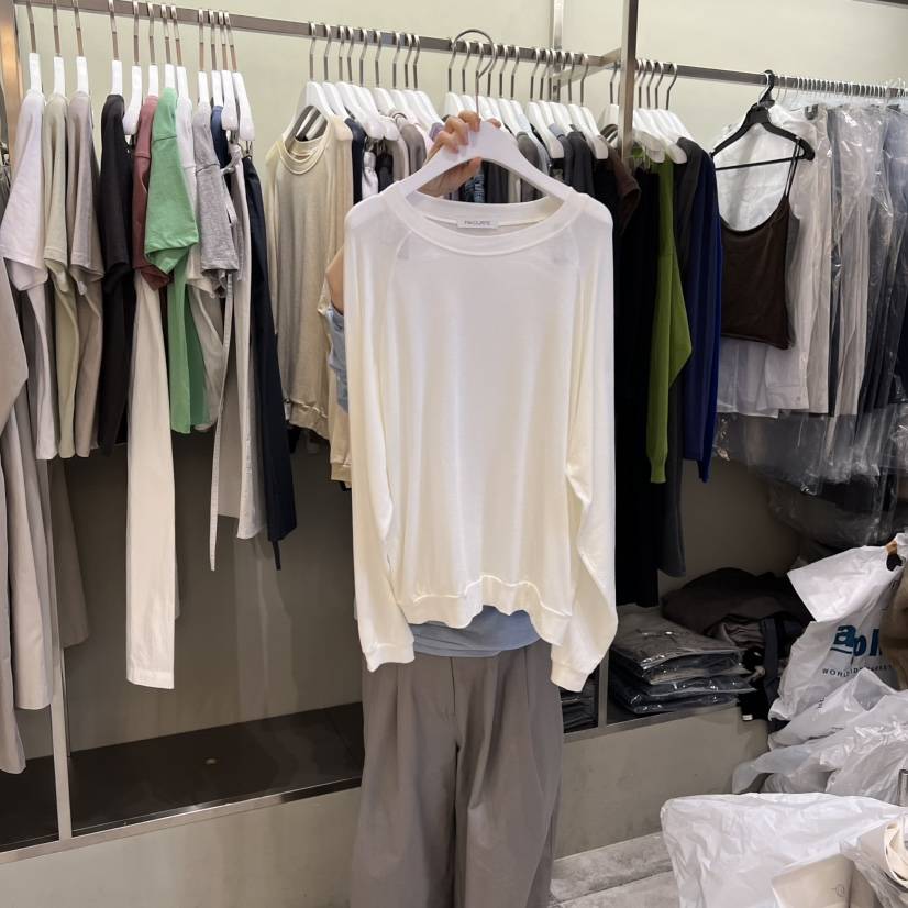 FAVE/FAVOURITE韓國東大門直郵女士新品熱賣26春夏長袖T恤FAVE/FAVOURITE長袖T恤