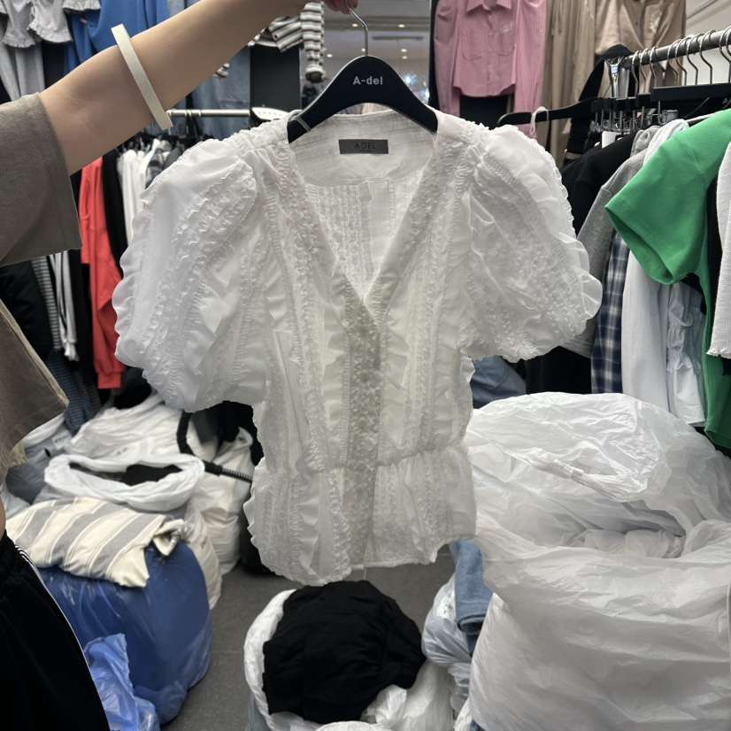 A-DEL韓國東大門直郵女士新品26春夏人氣推薦襯衫蕾絲衫A-DEL襯衫/蕾絲衫