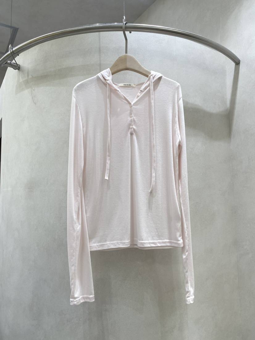 WHO IS SHE韓國直郵實拍女裝新款職業26春夏長袖T恤連帽衫WHO IS SHE長袖T恤