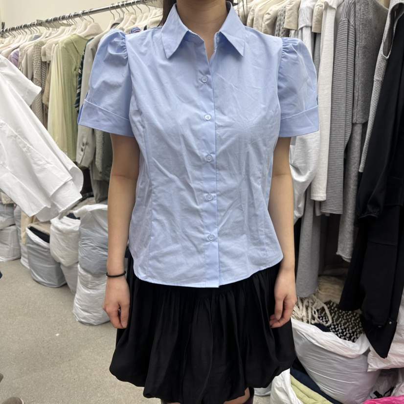 AMOEBA韓國東大門直郵女裝新款休閑26春夏職業襯衫蕾絲衫AMOEBA襯衫/蕾絲衫