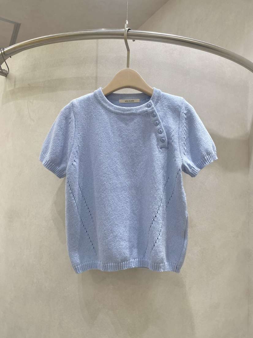 WHO IS SHE韓國東大門直郵女士新品職業休閑時尚針織衫WHO IS SHE針織衫