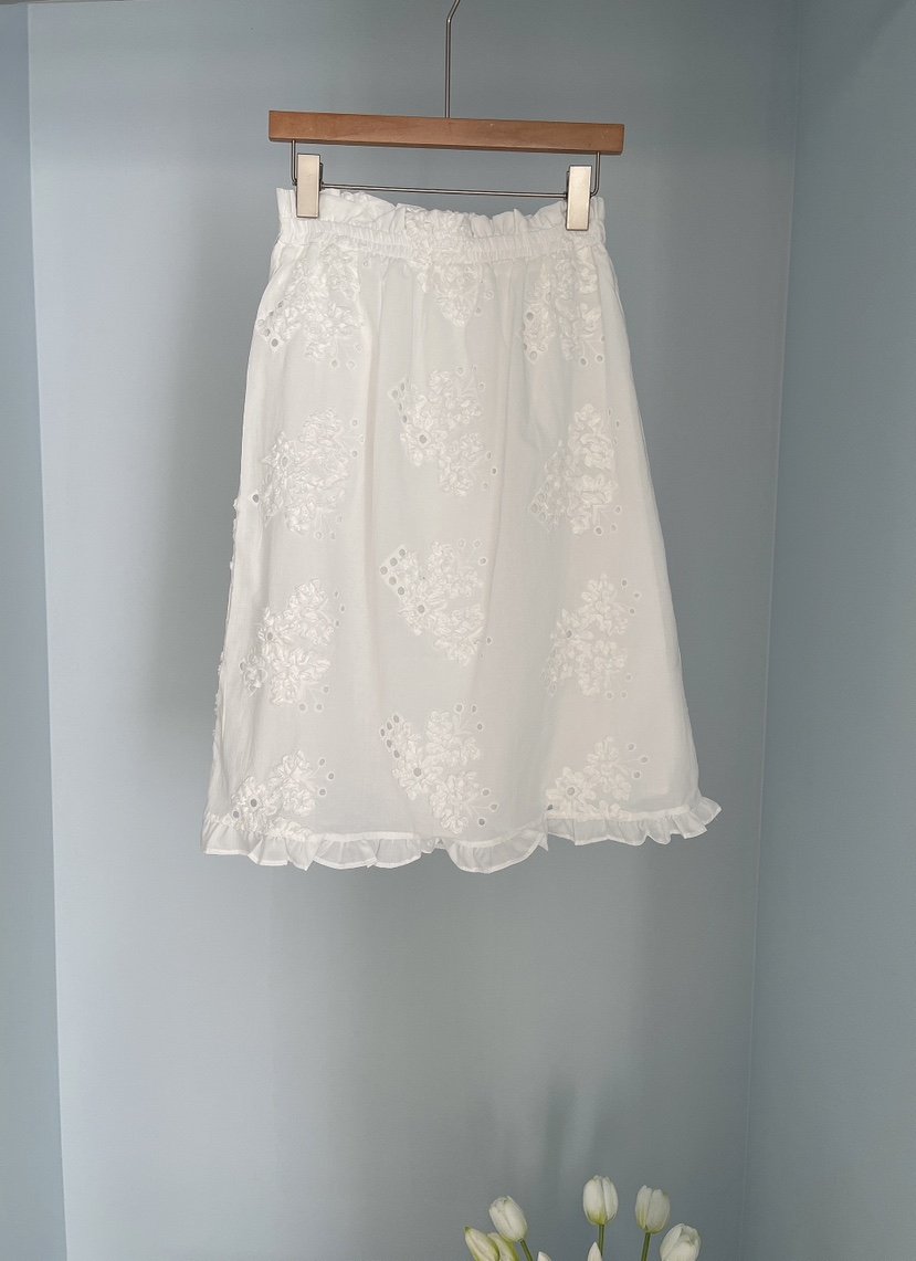 MINIQUEENS韓國直郵實拍女裝新品職業推薦半身裙中短裙刺繡MINIQUEENS半身裙/中短裙