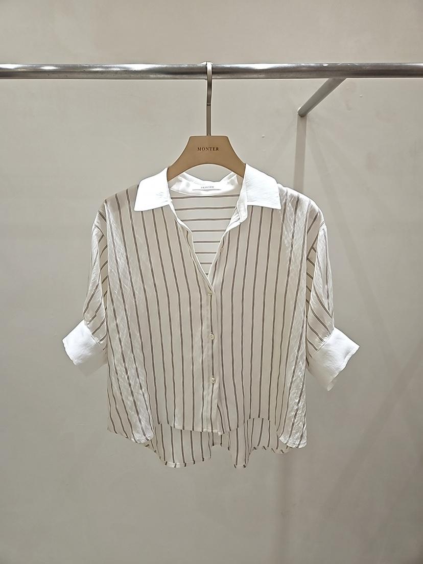 MONTER韓國直郵實拍女士新款休閑時尚推薦熱賣襯衫蕾絲衫MONTER襯衫/蕾絲衫
