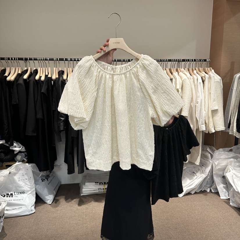 LE BUTTER韓國直郵實拍女裝新款26春夏推薦時尚襯衫蕾絲衫LE BUTTER襯衫/蕾絲衫