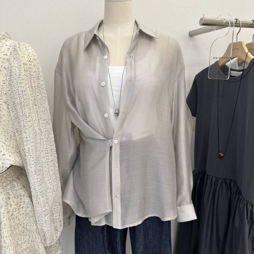 GRACIA韓國東大門直郵女士新款26春夏休閑推薦襯衫蕾絲衫GRACIA襯衫/蕾絲衫