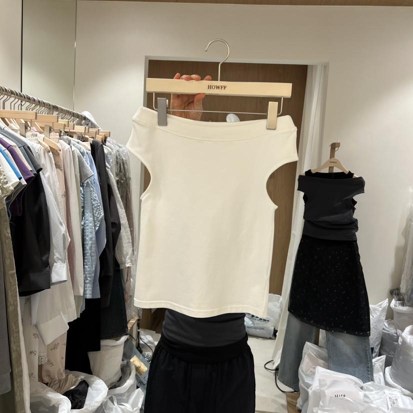 HOWFF韓國直郵女士新款推薦人氣時尚熱賣T恤不含內搭露肩HOWFFT恤