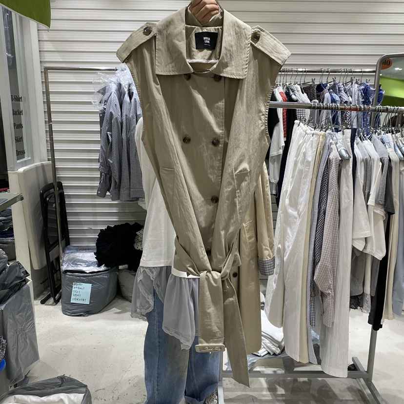 BRICKLANE韓國直郵女裝新品休閑職業26春夏熱賣馬甲含腰帶BRICKLANE馬甲