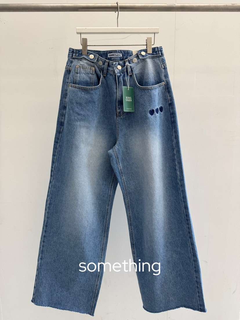 SOMETHING-L/FANCY韓國東大門代購女士新款人氣休閑牛仔褲SOMETHING-L/FANCY牛仔褲