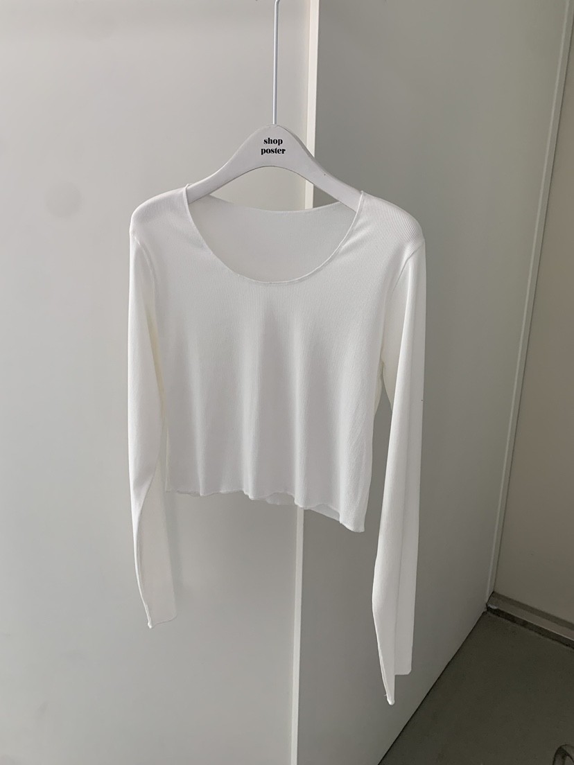SHOP POSTER韓國直郵女士新款26春夏休閑推薦職業長袖T恤SHOP_POSTER長袖T恤