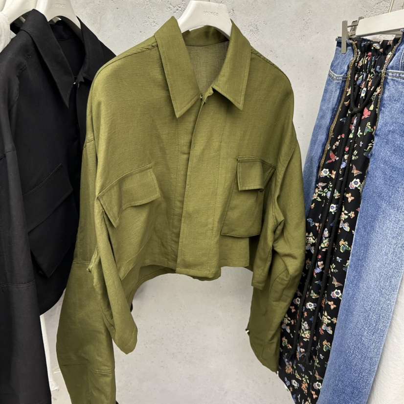 SIXTEEN韓國東大門代購女士新品熱賣職業人氣推薦夾克亞麻布SIXTEEN夾克