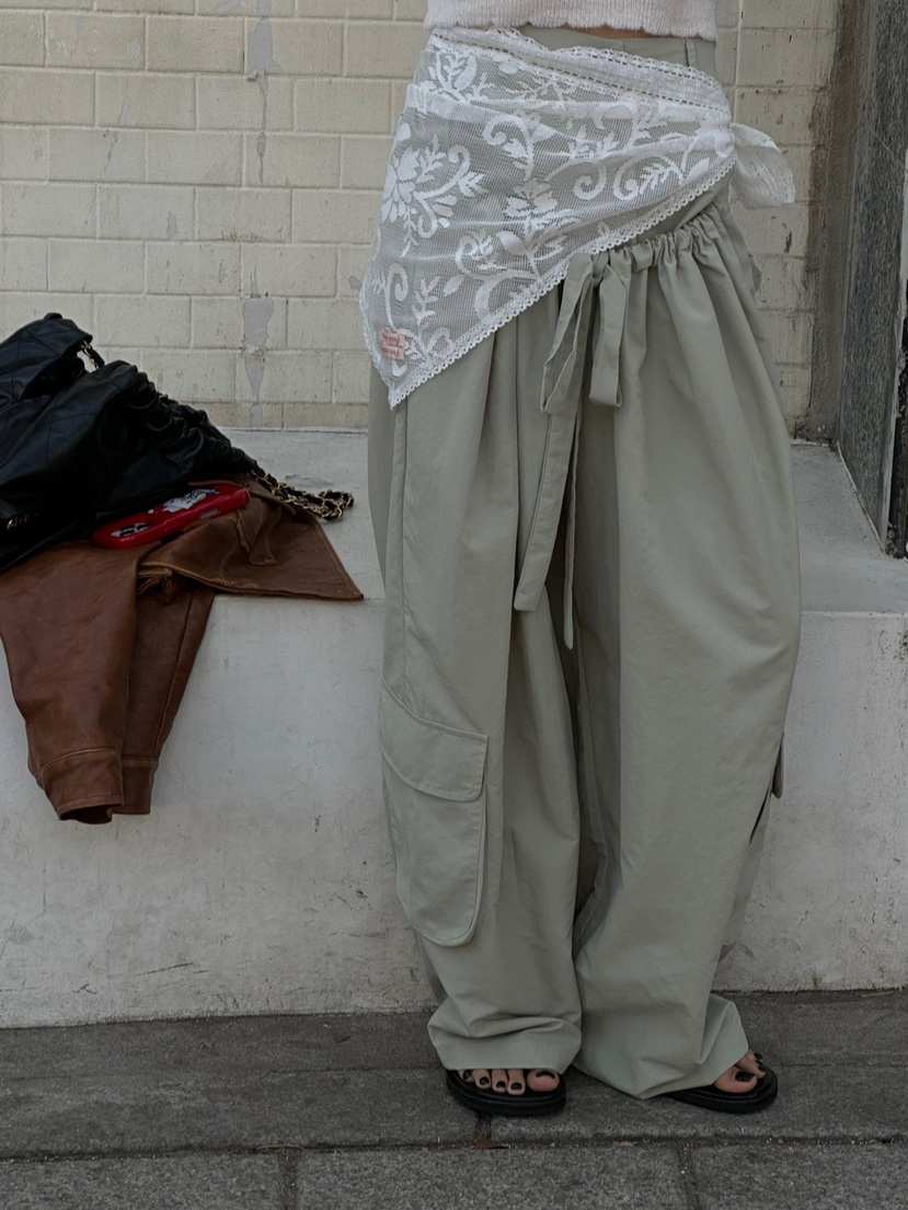 ZEROZERO韓國東大門直郵女裝新品時尚推薦人氣休閑褲尼龍ZEROZERO休閑褲