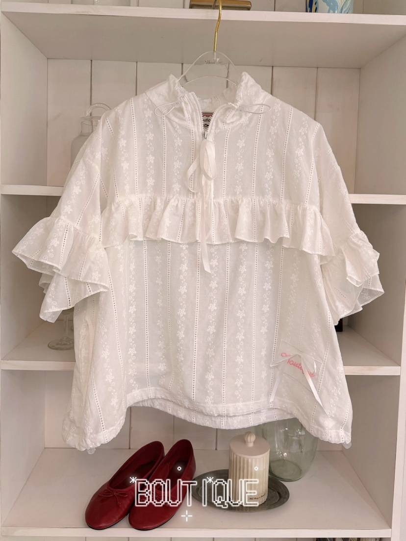 BOUTIQUE-L韓國東大門代購女士新品休閑熱賣時尚襯衫蕾絲衫BOUTIQUE-L襯衫/蕾絲衫