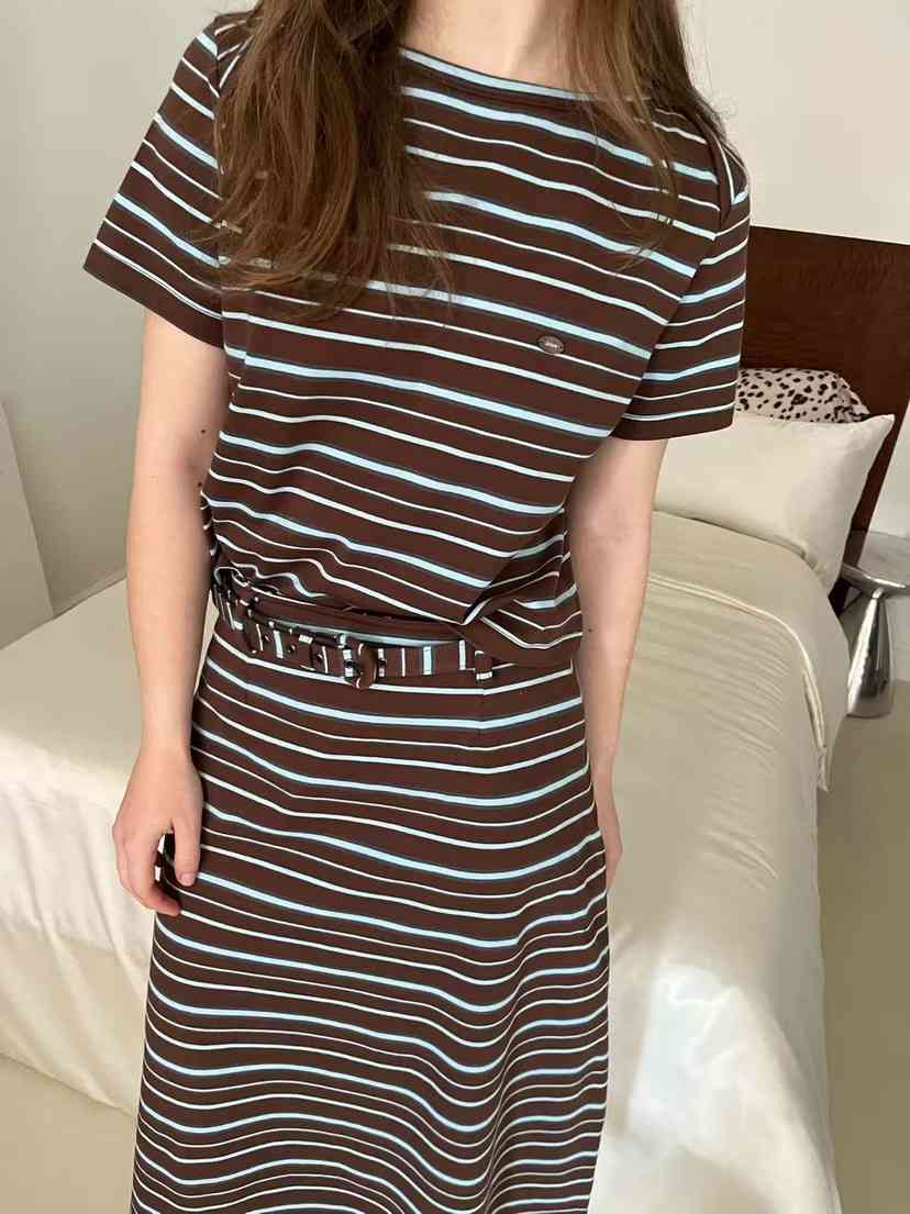 J CRANE-A韓國東大門代購女裝新品26春夏人氣時尚T恤條紋J CRANET恤