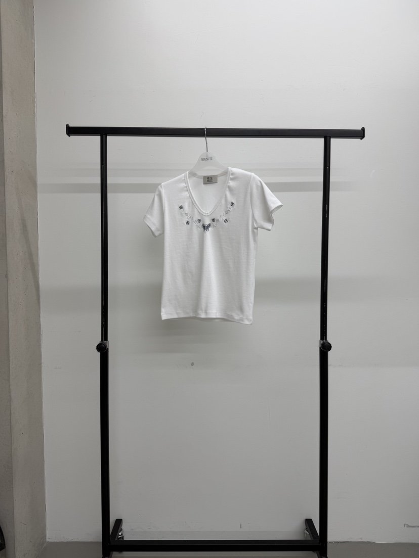 MINIMUZE韓國直郵實拍女士新款人氣26春夏熱賣時尚T恤刺繡MINIMUZET恤