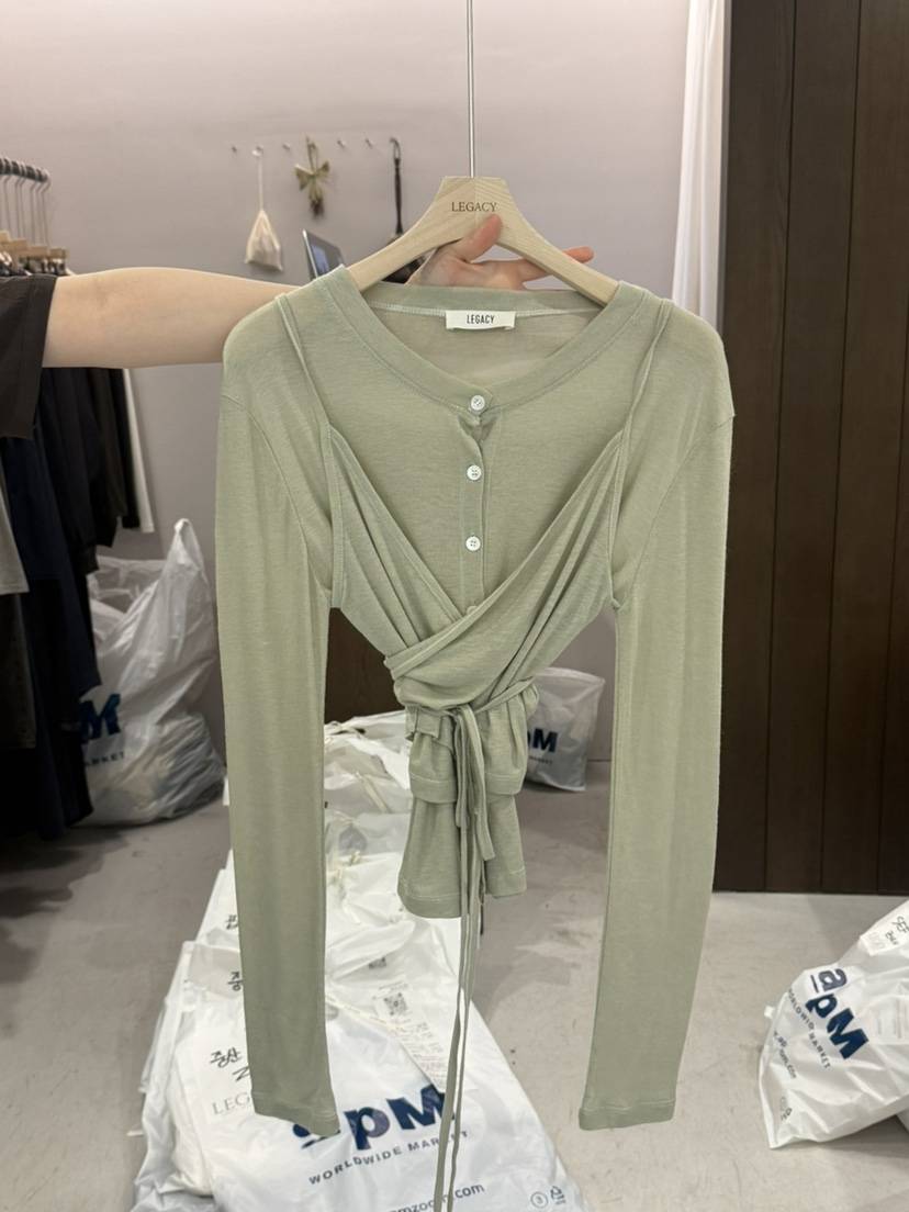 LEGACY韓國直郵女士新品休閑熱賣職業26春夏長袖T恤羊毛衫LEGACY長袖T恤