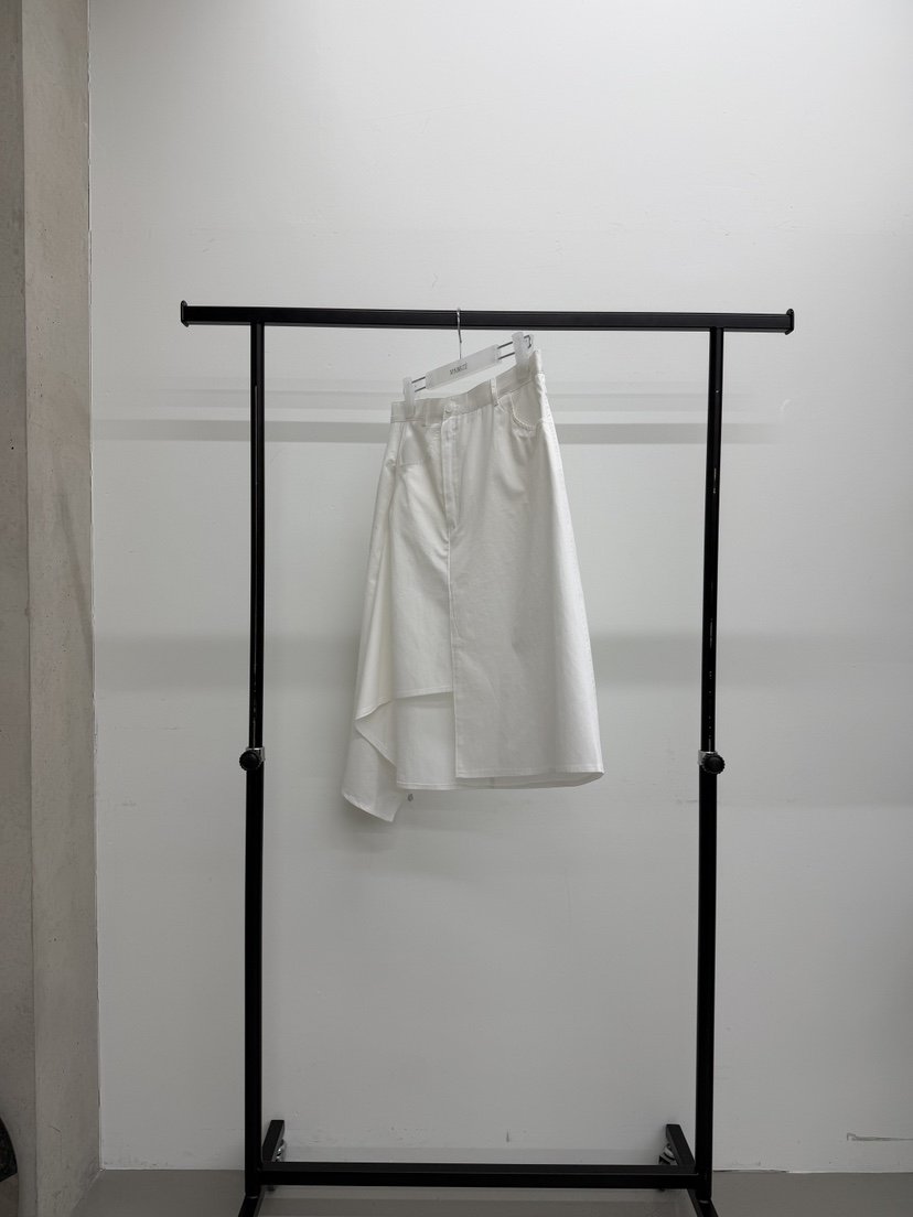 MINIMUZE韓國東大門代購女裝新款26春夏半身裙中短裙不對稱MINIMUZE半身裙/中短裙