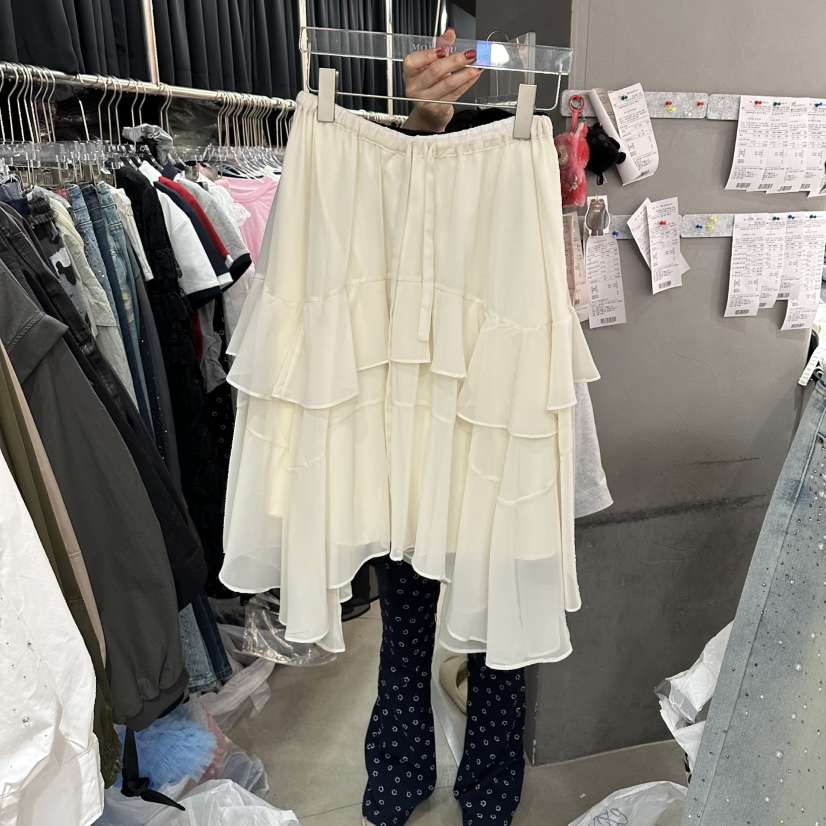 MOMAZU韓國東大門直郵女裝新品時尚熱賣26春夏長裙不對稱MOMAZU長裙