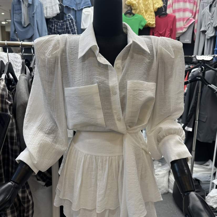 A-DEL韓國東大門直郵女裝新品休閑26春夏人氣襯衫蕾絲衫A-DEL襯衫/蕾絲衫