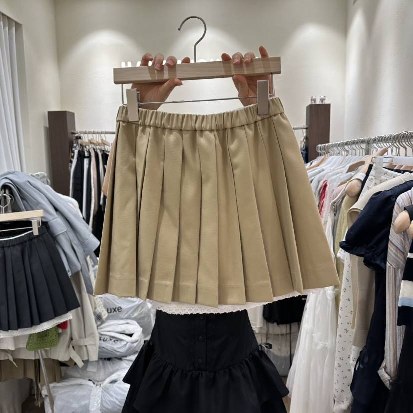 HANSUNGHYUN韓國直郵女士新款時尚熱賣26春夏短裙蕾絲褶皺HANSUNGHYUN短裙