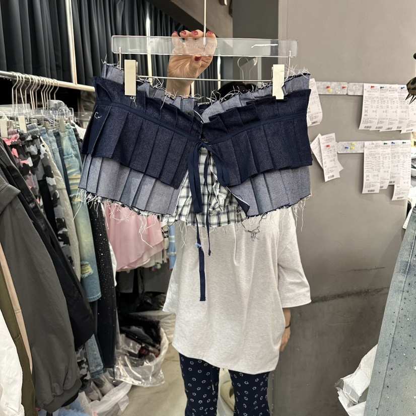 MOMAZU韓國東大門代購女裝新品推薦26春夏職業熱賣短裙腰帶MOMAZU短裙