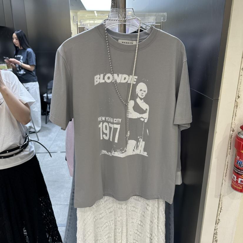 MADCITY/SAGAFURS韓國代購女士新品休閑推薦26春夏職業T恤MADCITY/SAGAFURST恤